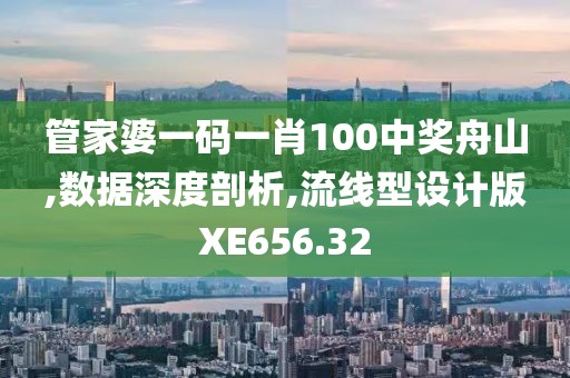 管家婆一碼一肖100中獎舟山,數據深度剖析,流線型設計版XE656.32