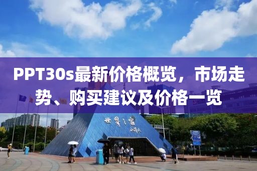 PPT30s最新價格概覽，市場走勢、購買建議及價格一覽