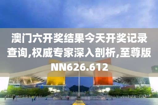 澳門六開獎結果今天開獎記錄查詢,權威專家深入剖析,至尊版NN626.612