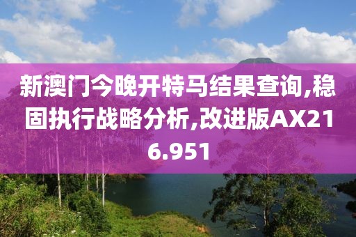 新澳門今晚開特馬結果查詢,穩固執行戰略分析,改進版AX216.951