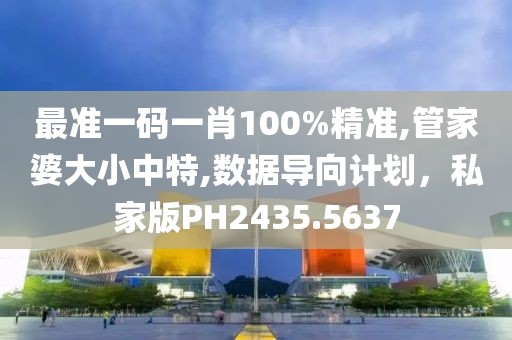 最準一碼一肖100%精準,管家婆大小中特,數據導向計劃，私家版PH2435.5637