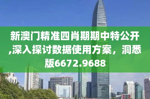 新澳門精準四肖期期中特公開,深入探討數據使用方案，洞悉版6672.9688