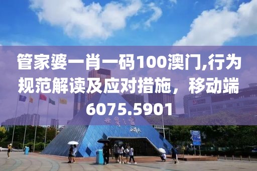 管家婆一肖一碼100澳門,行為規范解讀及應對措施，移動端6075.5901