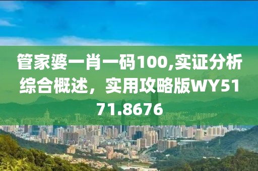 管家婆一肖一碼100,實證分析綜合概述，實用攻略版WY5171.8676