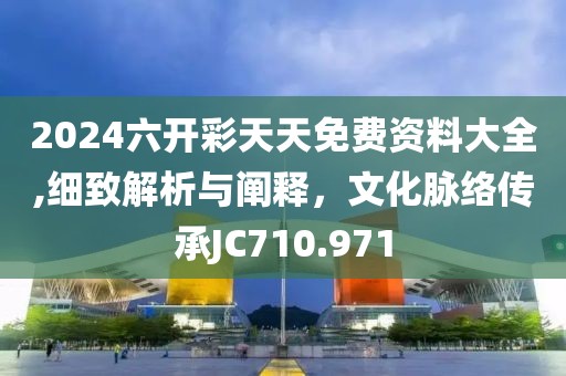 2024六開彩天天免費資料大全,細致解析與闡釋，文化脈絡傳承JC710.971