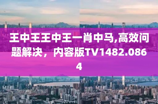 王中王王中王一肖中馬,高效問題解決，內容版TV1482.0864