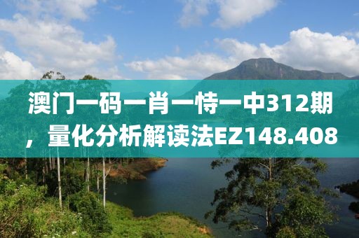 澳門一碼一肖一恃一中312期，量化分析解讀法EZ148.408