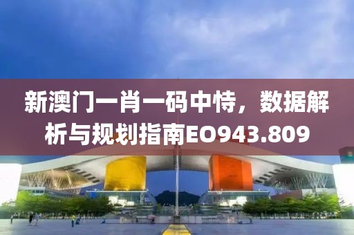 新澳門一肖一碼中恃，數據解析與規劃指南EO943.809