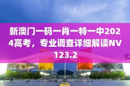 新澳門一碼一肖一特一中2024高考，專業調查詳細解讀NV123.2