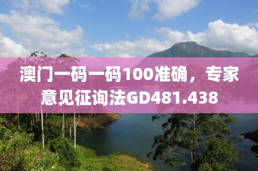 澳門一碼一碼100準確，專家意見征詢法GD481.438