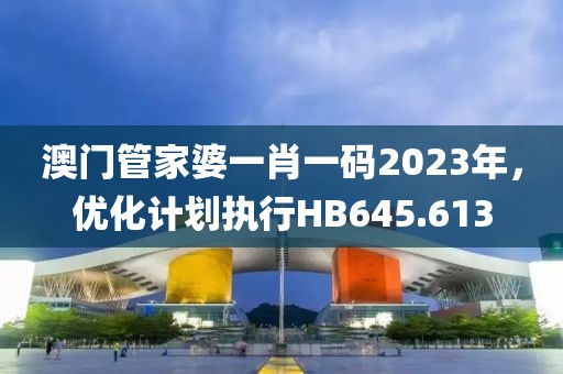 澳門管家婆一肖一碼2023年，優化計劃執行HB645.613