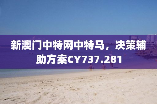 新澳門中特網中特馬，決策輔助方案CY737.281