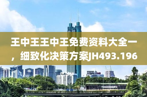 王中王王中王免費資料大全一，細致化決策方案JH493.196