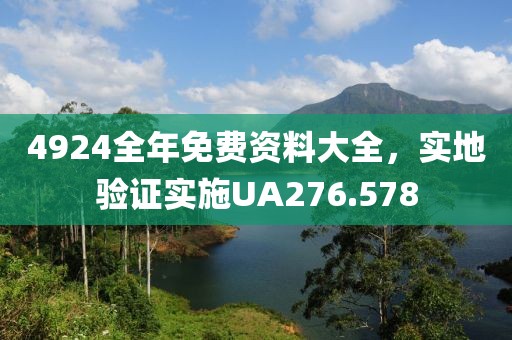 4924全年免費資料大全，實地驗證實施UA276.578