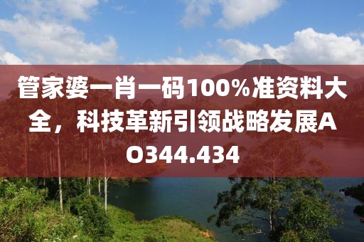 管家婆一肖一碼100%準資料大全，科技革新引領戰略發展AO344.434