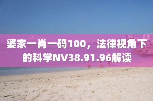 婆家一肖一碼100，法律視角下的科學NV38.91.96解讀