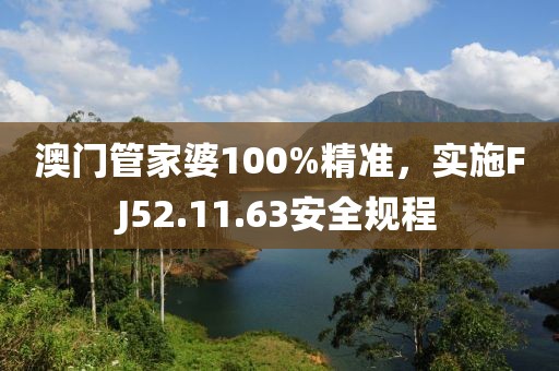 澳門管家婆100%精準，實施FJ52.11.63安全規程