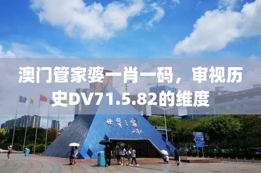 澳門管家婆一肖一碼，審視歷史DV71.5.82的維度