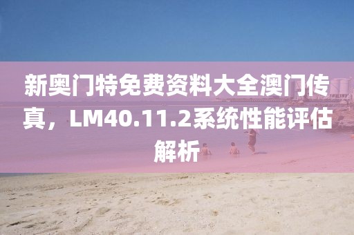 新奧門特免費資料大全澳門傳真，LM40.11.2系統性能評估解析