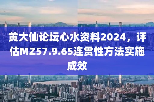 黃大仙論壇心水資料2024，評估MZ57.9.65連貫性方法實施成效