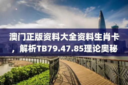 澳門正版資料大全資料生肖卡，解析TB79.47.85理論奧秘