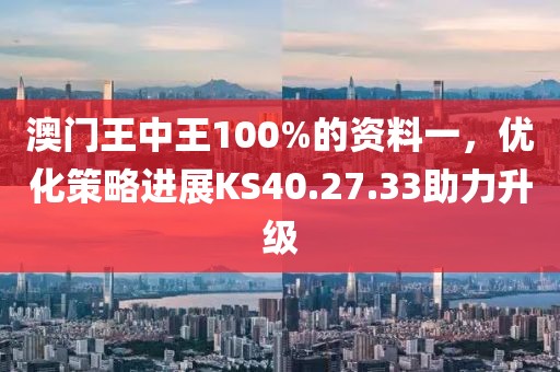 澳門王中王100%的資料一，優化策略進展KS40.27.33助力升級