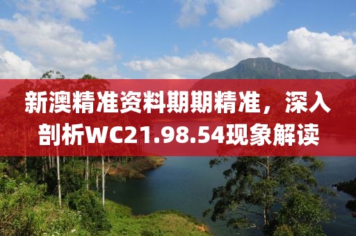 新澳精準資料期期精準，深入剖析WC21.98.54現象解讀