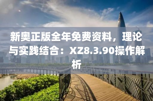 新奧正版全年免費資料，理論與實踐結合：XZ8.3.90操作解析