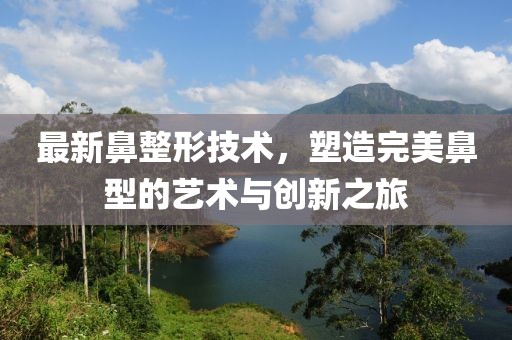 最新鼻整形技術，塑造完美鼻型的藝術與創新之旅