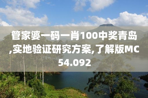 管家婆一碼一肖100中獎青島,實地驗證研究方案,了解版MC54.092