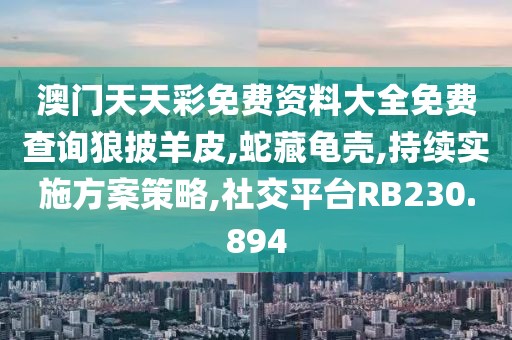 澳門天天彩免費資料大全免費查詢狼披羊皮,蛇藏龜殼,持續實施方案策略,社交平臺RB230.894