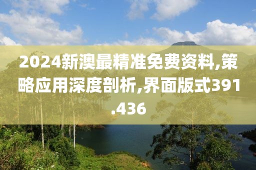 2024新澳最精準免費資料,策略應用深度剖析,界面版式391.436